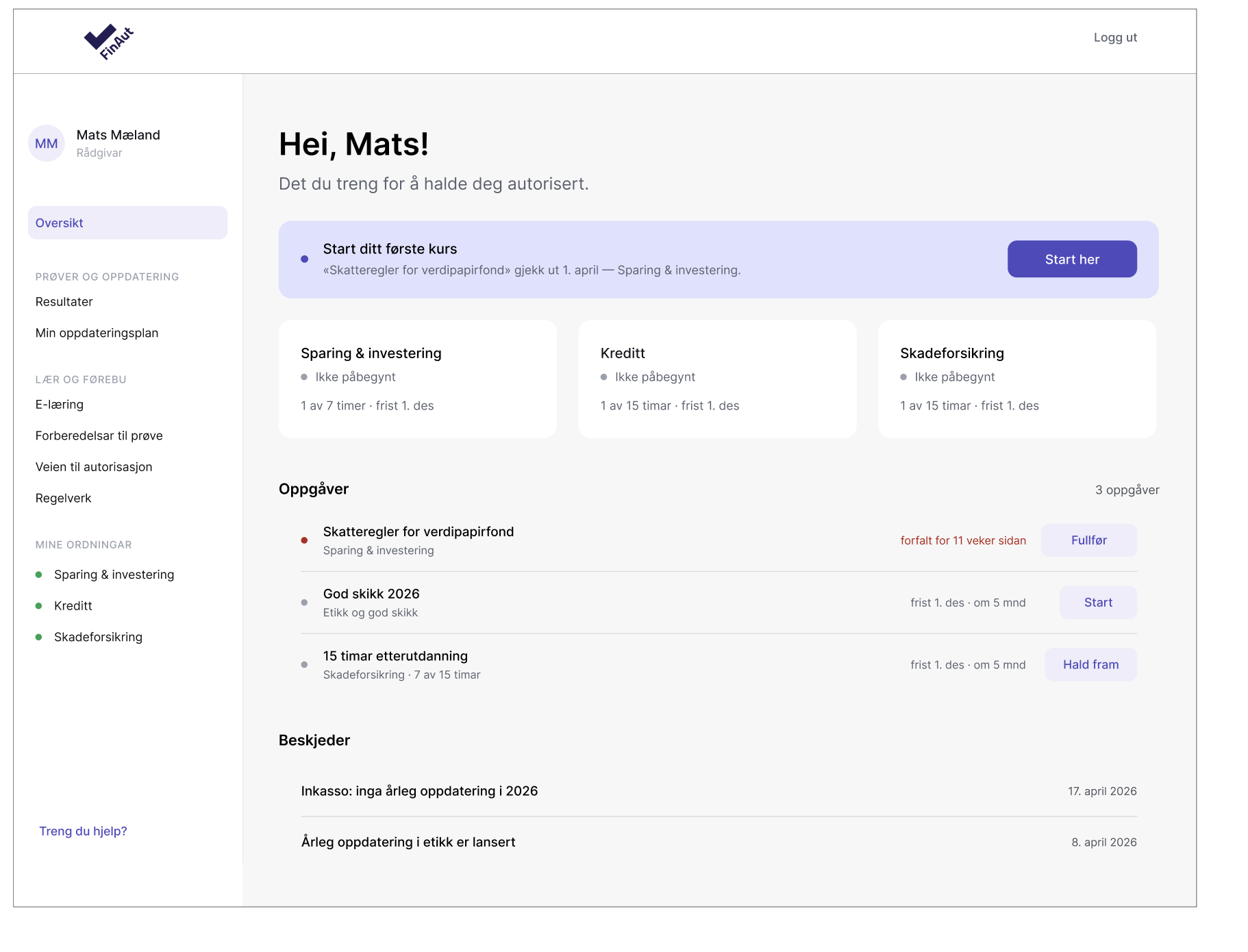 Concept for the public site: three routes for customers, advisers and companies