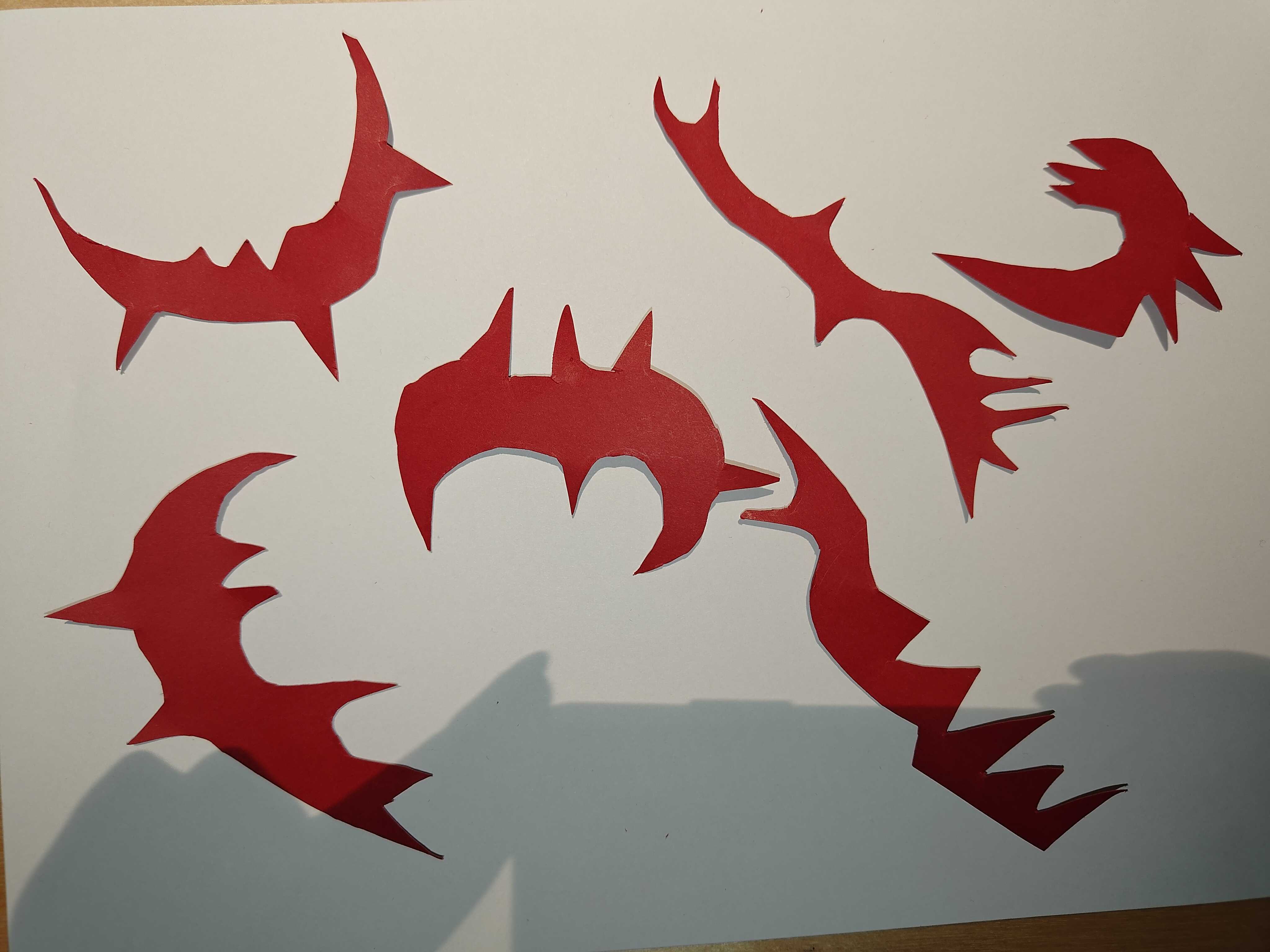 Paper-cut letterforms